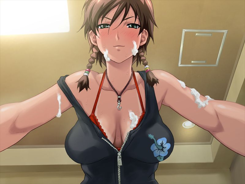 Happoubi Jin Kuouzumi Mika Resort Boin 00s 1girl Assertive Female Braid Breasts Brown