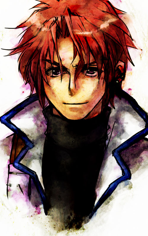 1boy axel_almer bad_id bad_pixiv_id banpresto male_focus nakamura_kanko red_hair solo super_robot_wars super_robot_wars_advance