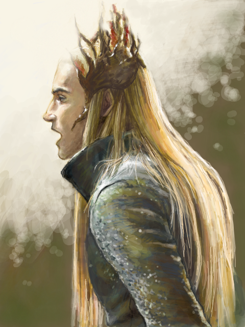 1boy blonde_hair crown elf king male_focus middle_earth open_mouth pointy_ears profile solo the_hobbit thranduil tolkien&#039;s_legendarium tolkien&#039;s_legendarium