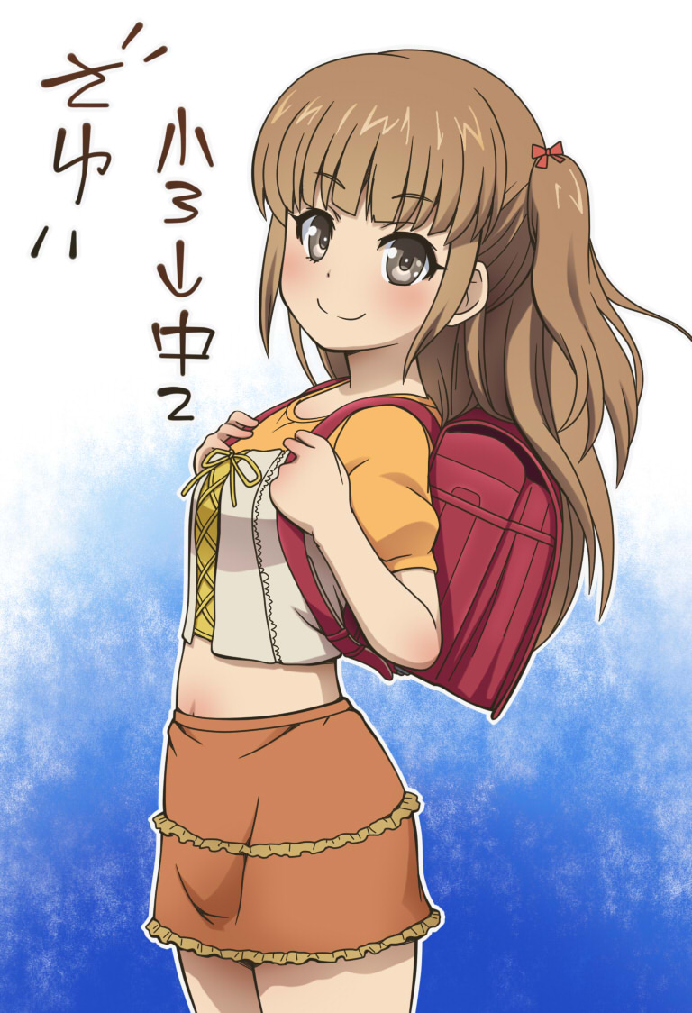 Awa Hisanuma Sayu Nagi No Asukara 10s 1girl Backpack Bag Blush Brown Eyes Brown Hair