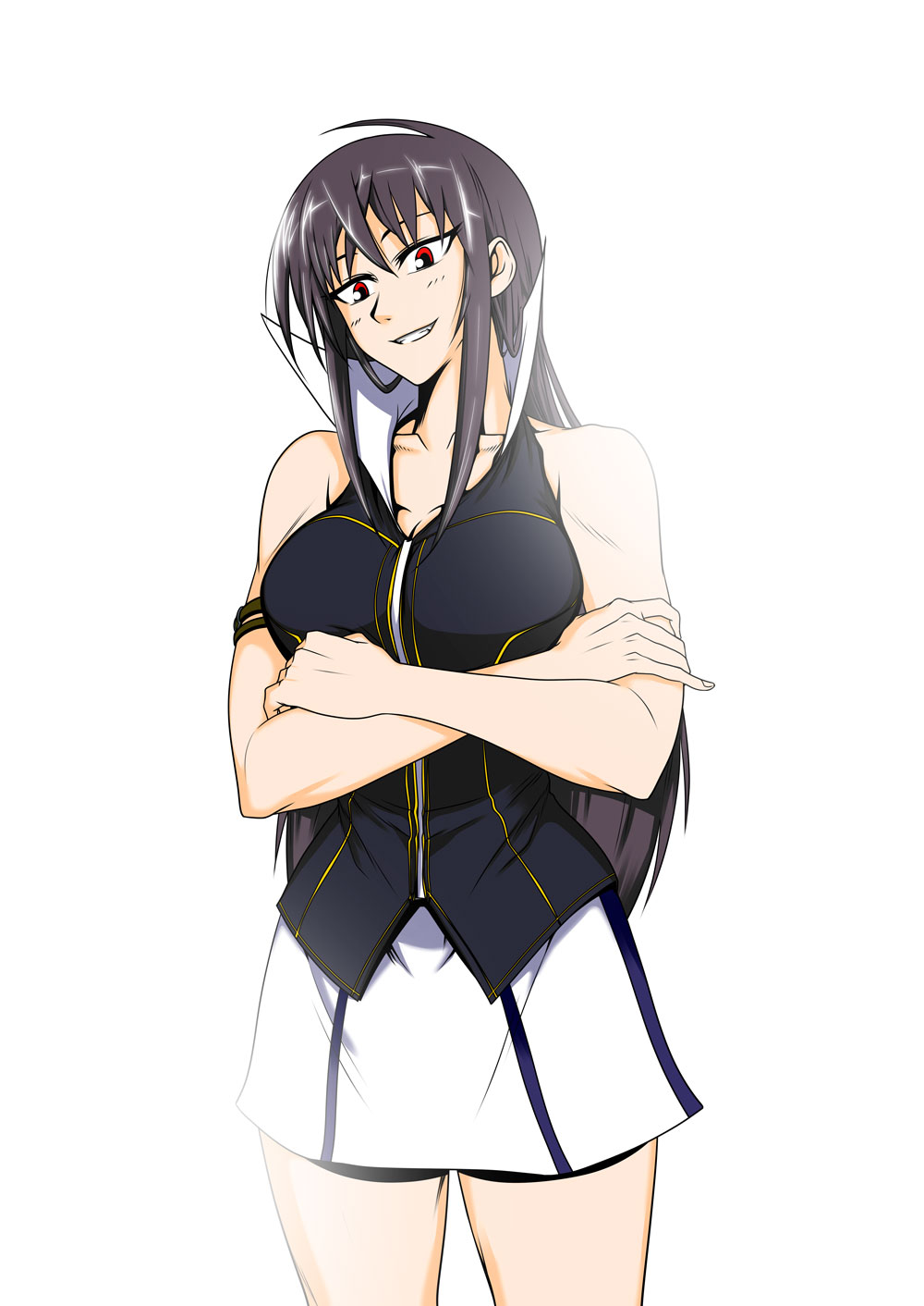 Do Poi Kawakami Momoyo Maji De Watashi Ni Koi Shinasai Highres 1girl Bare Shoulders Black