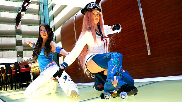 air_gear asian cosplay cosplay_photo long_hair noyamano_ringo noyamano_ringo_(cosplay) photo_(medium) pink_hair simca simca_(cosplay) thighhighs