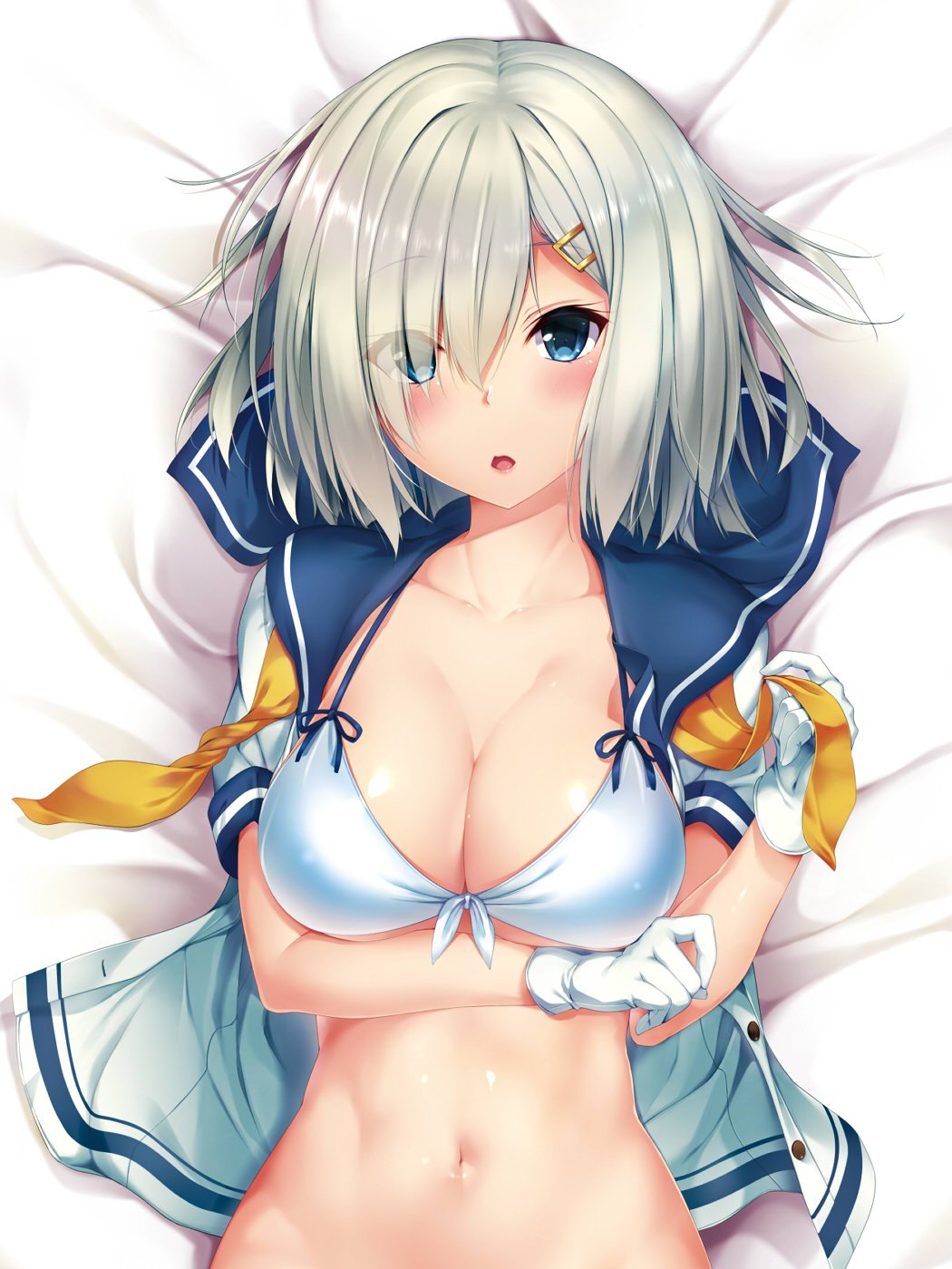 Nironiro Hamakaze Kancolle Kantai Collection Commentary Request Highres S Girl Blue