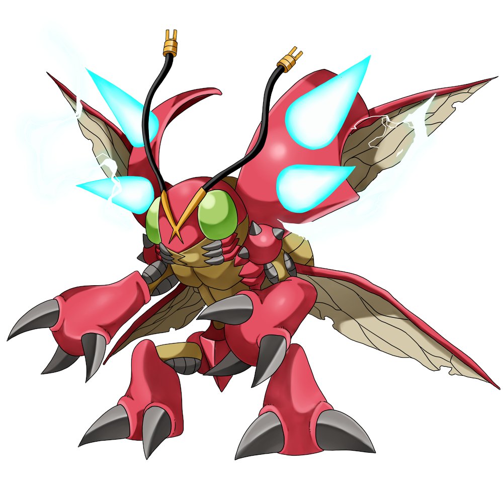 1other digimon digimon_(creature) original other_focus solo someguy944 tentomon x-antibody