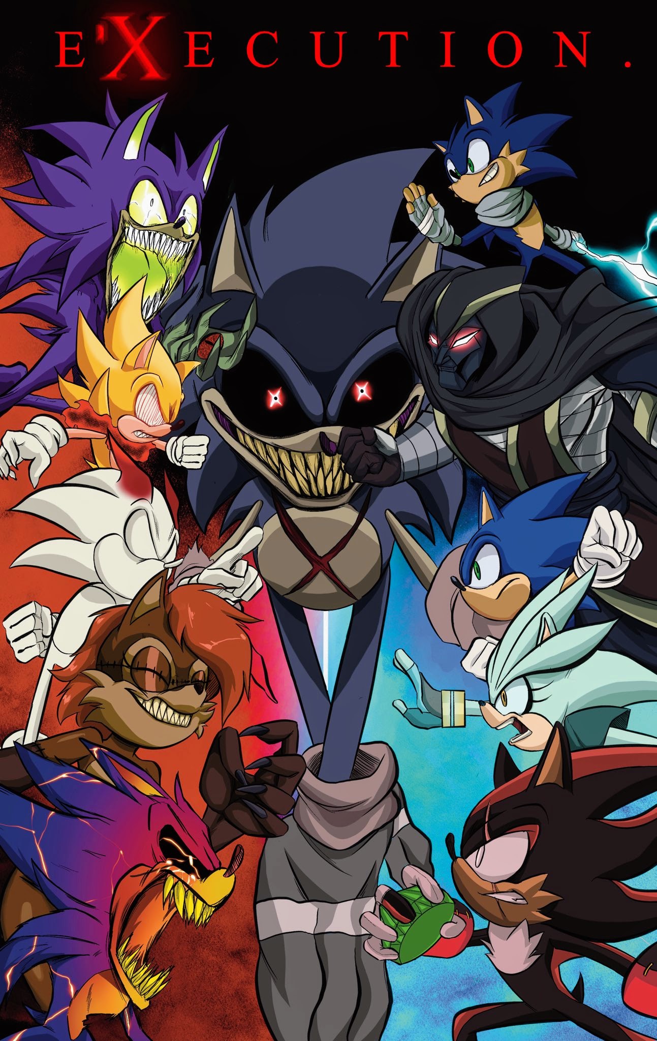 im lazy sheck lol, fleetway super sonic, lord x (sonic.exe), sally acorn,  shadow the hedgehog, silver the hedgehog, super sonic, sonic.exe, sonic  (series), sonic boom (series), sonic the comic, sonic the hedgehog (