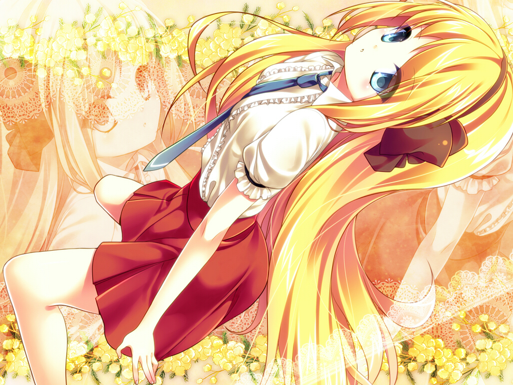 1girl blonde_hair blue_eyes female_focus hairband long_hair marotti nametakenoko necktie original skirt solo totsuka_(kapadaizin) zoom_layer