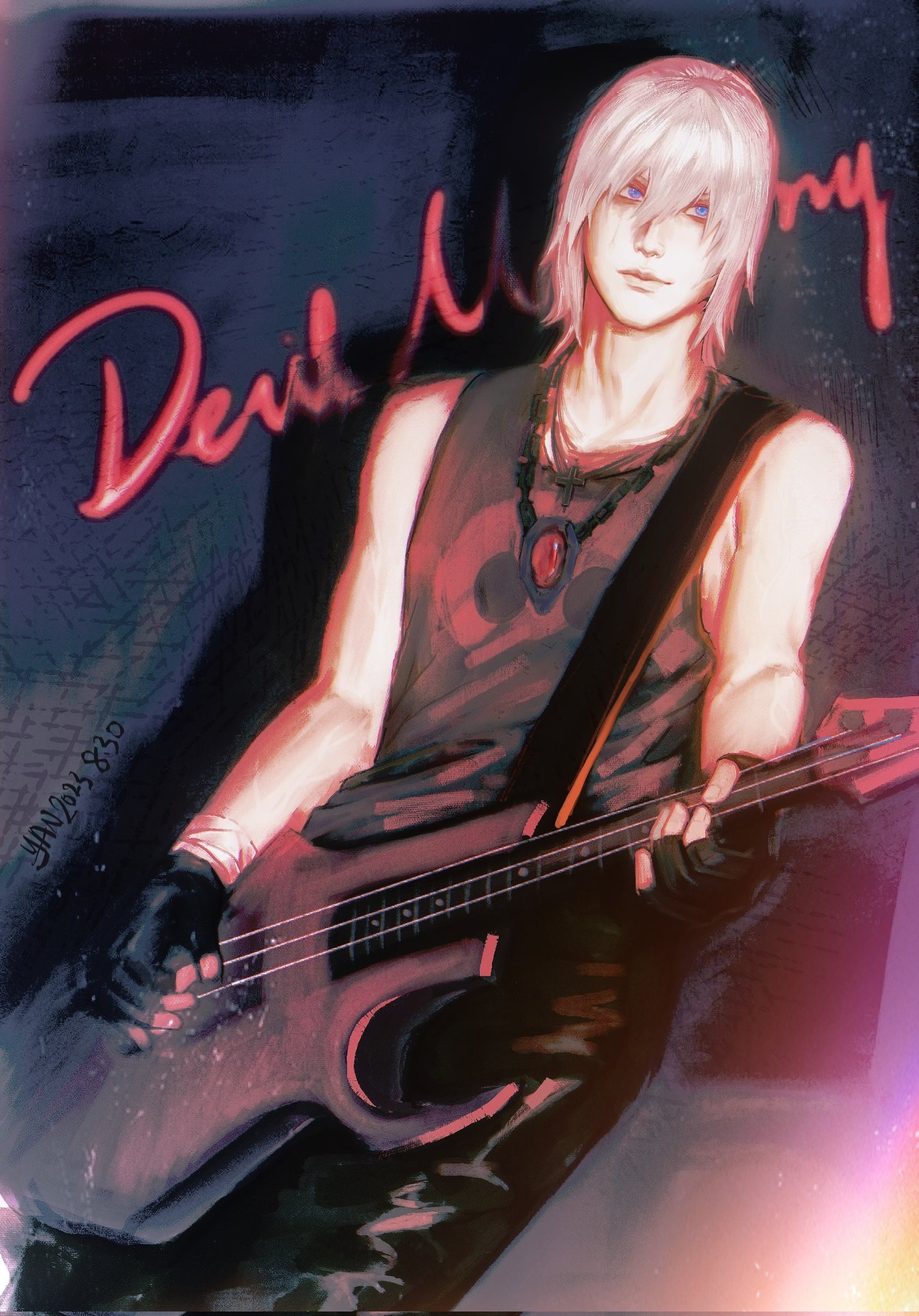 Dante & Electric Guitar - Characters & Art - Devil May Cry 3