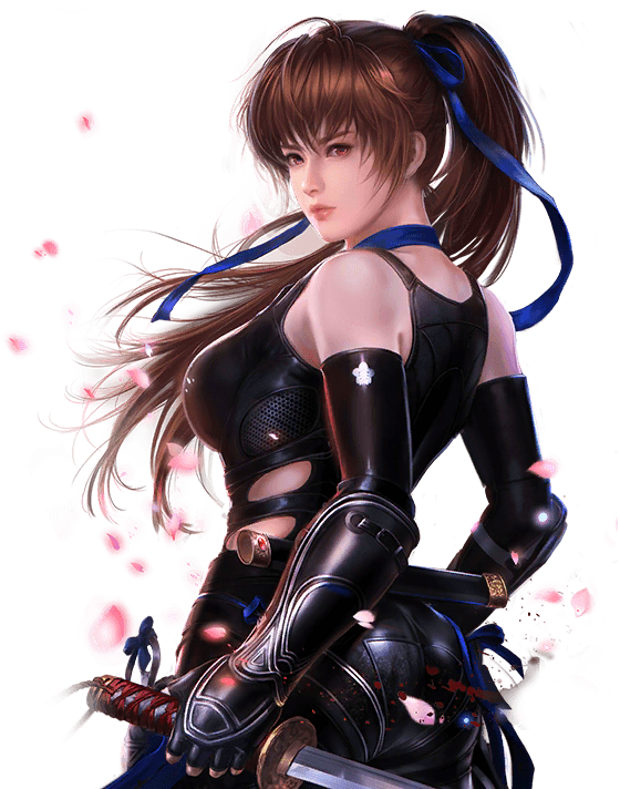 Kasumi Doa Dead Or Alive Official Art 1girl Ass Bare Shoulders Breasts Brown Hair Hair 