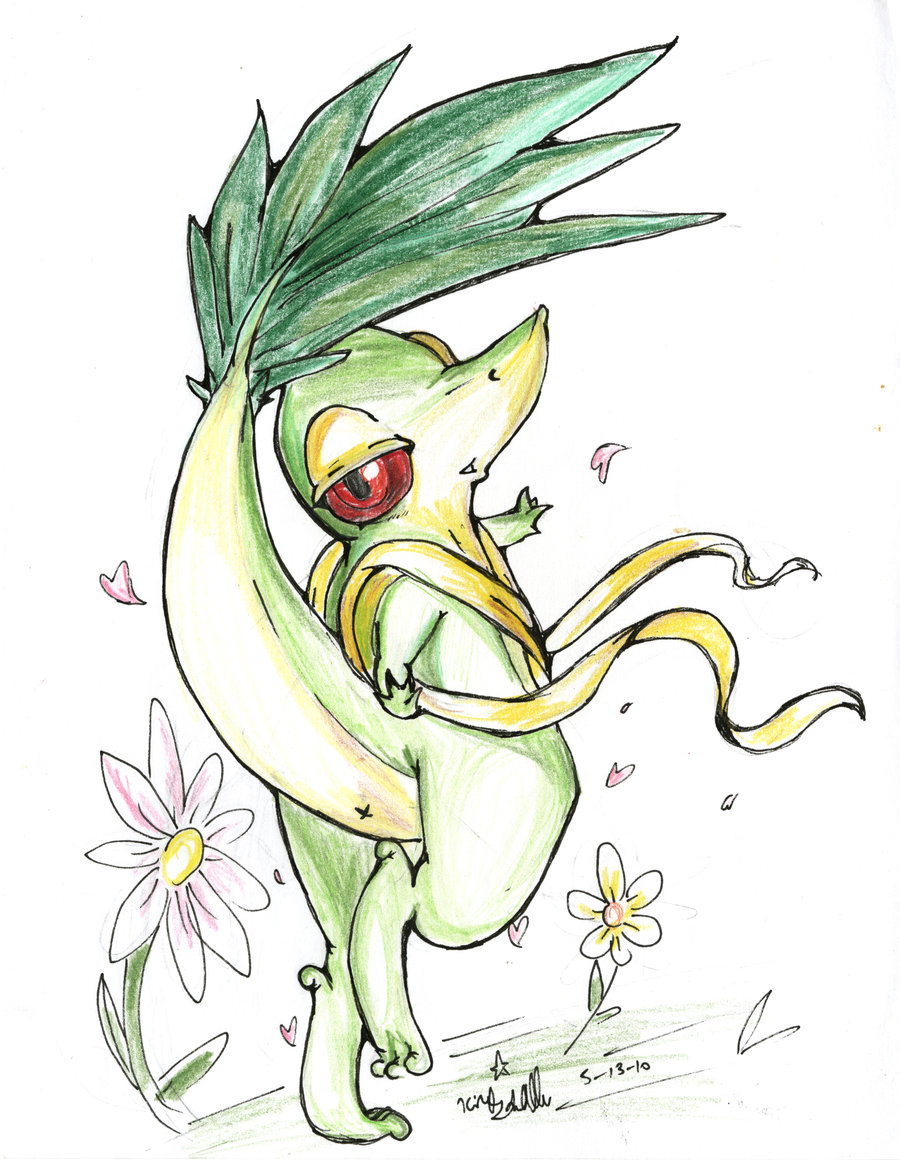 anus creatures_(company) flower game_freak gen_5_pokemon kirby_(series) kirbysuperstar96 nintendo petals pokemon pokemon_(creature) smile snivy