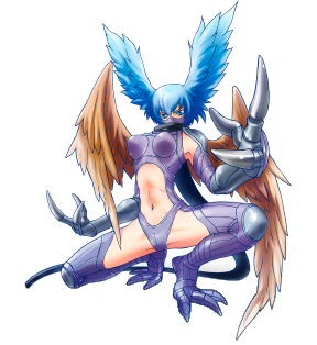 armor digimon digimon_(creature) digimon_jintrix head_wings mask official_art short_hair shutumon wings