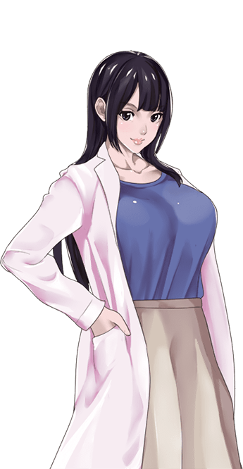 Kamichichi Sugimoto Wakana Apostle Game 1girl Black Eyes Black Hair Blue Shirt Breasts