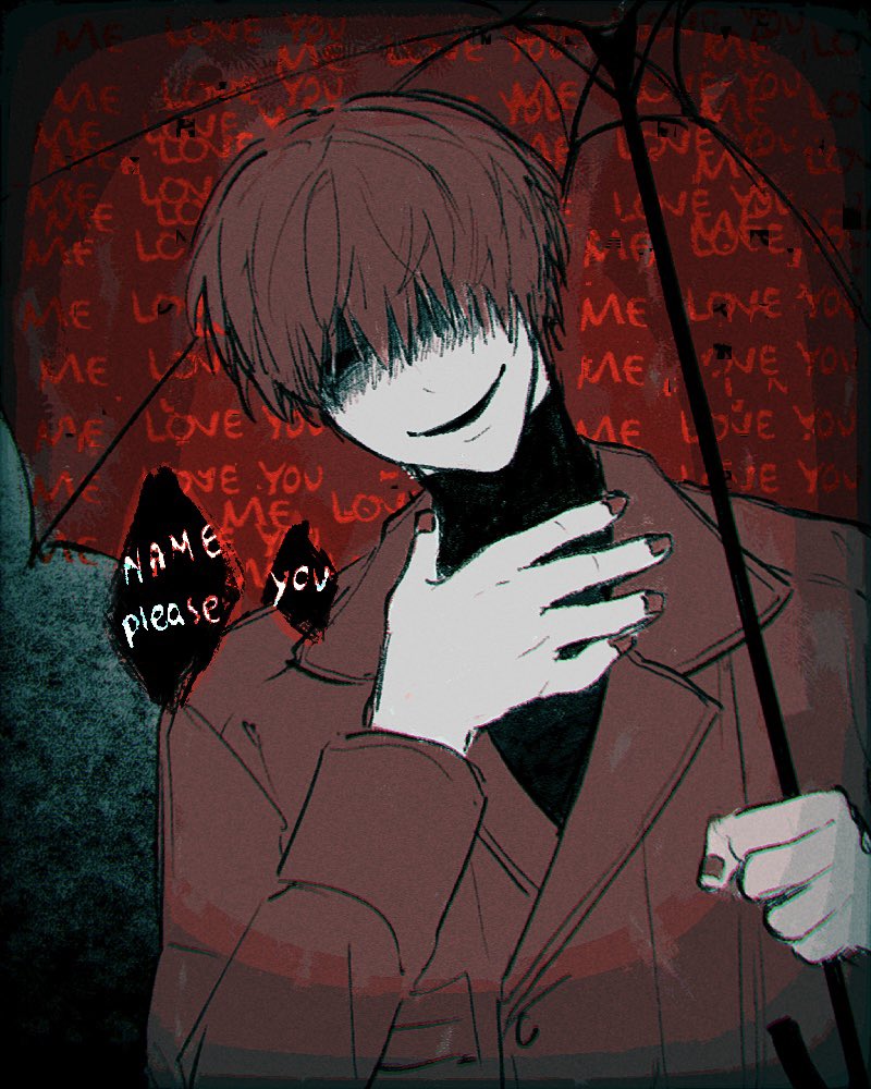 1boy black_eyes brown_coat brown_hair coat hand_on_own_chest holding holding_umbrella homicipher kumokoinu looking_at_viewer male_focus mr_scarletella shaded_face short_hair solo turtleneck umbrella upper_body