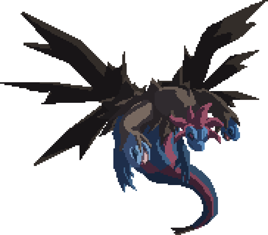 black_sclera colored_sclera creatures_(company) dragon dragon_tail fangs flying game_freak gen_5_pokemon hydreigon kestrel looking_to_the_side nintendo no_humans open_mouth pixel_art pokemon pokemon_(creature) purple_eyes sharp_teeth simple_background solo tail teeth transparent_background