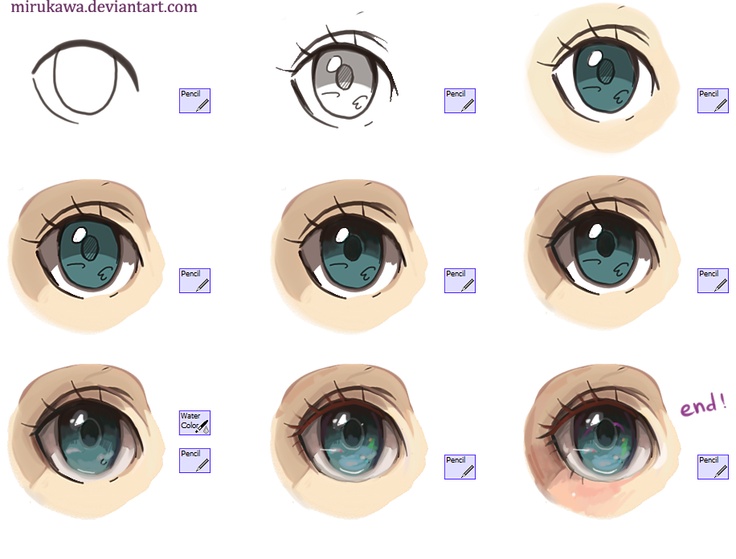 artist_name blue_eyes blush eye_focus green_eyes how_to looking_at_viewer mirukawa painttool_sai simple_background watermark web_address white_background