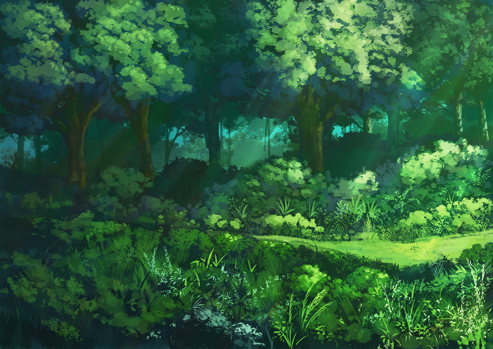 Aruken Original Bad Id Bad Pixiv Id Commentary Request Day Forest Grass Green Theme