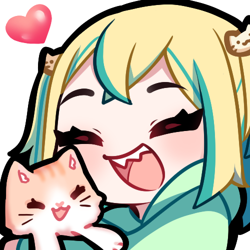 1girl :d amano_pikamee animal artist_request blonde_hair cat commentary crossed_bangs english_commentary eyelashes green_hair green_hoodie hair_between_eyes heart holding holding_animal holding_cat hood hood_down hoodie lowres mixed-language_commentary multicolored_hair official_art open_mouth sharp_teeth smile teeth transparent_background two-tone_hair two_side_up upper_body upper_teeth_only virtual_youtuber voms