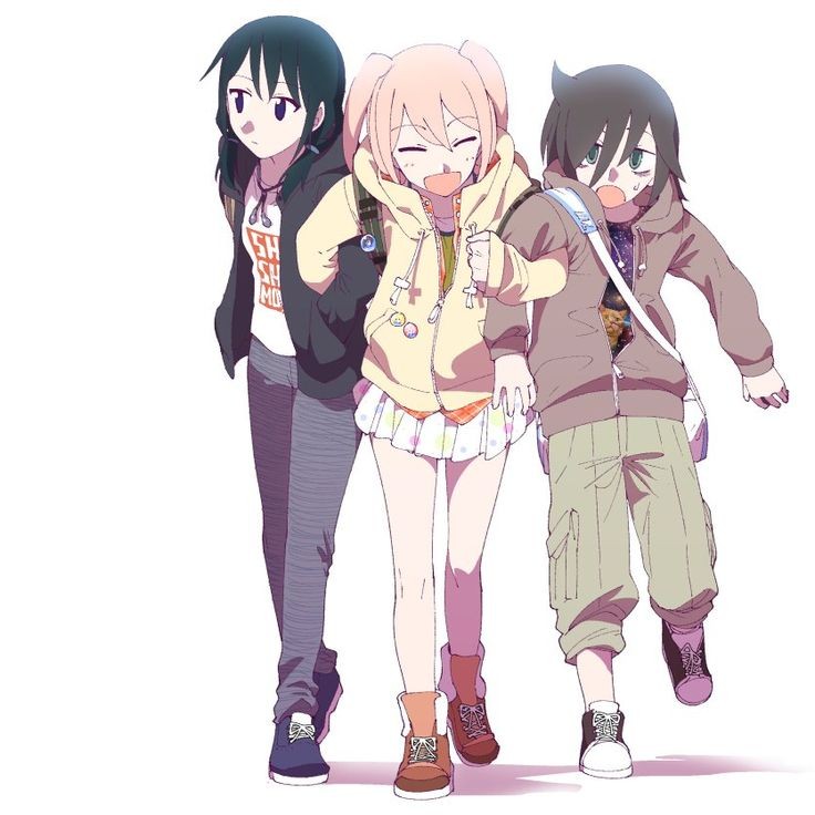 3girls kuroki_tomoko multiple_girls nemoto_hina tamura_yuri watashi_ga_motenai_no_wa_dou_kangaetemo_omaera_ga_warui!