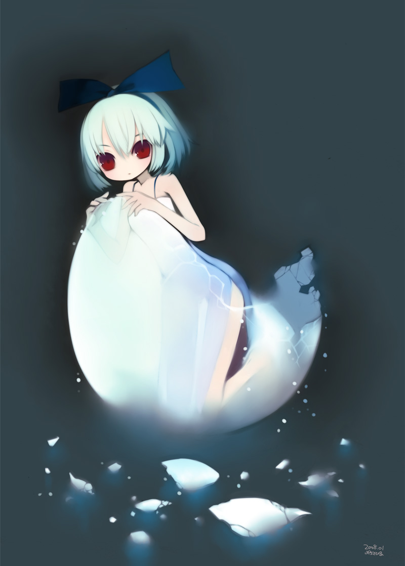 egg original puti_devil red_eyes solo tagme white_hair