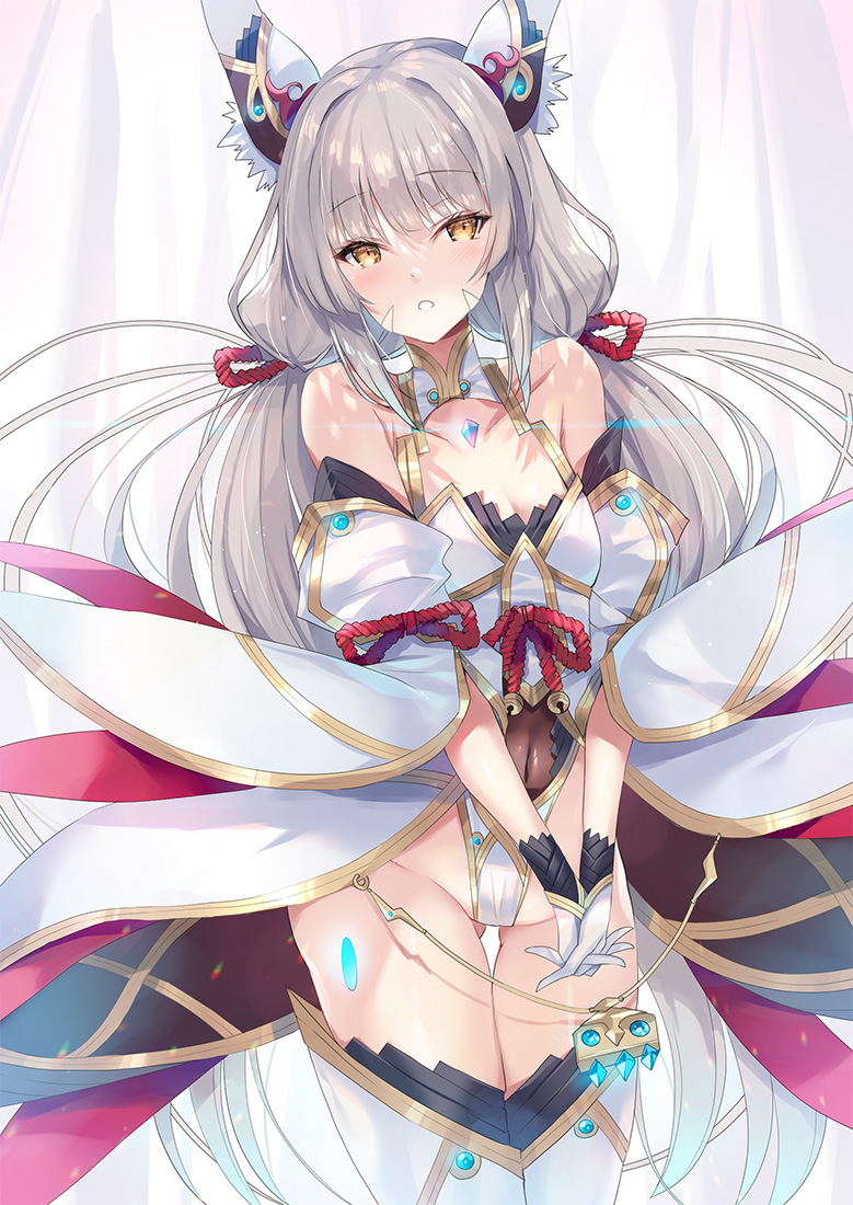 1girl animal_ears cat_ears cat_girl inoue_takuya_(tactactak) leotard nia_(blade)_(xenoblade) nia_(xenoblade) solo twintails xenoblade_chronicles_(series) xenoblade_chronicles_2