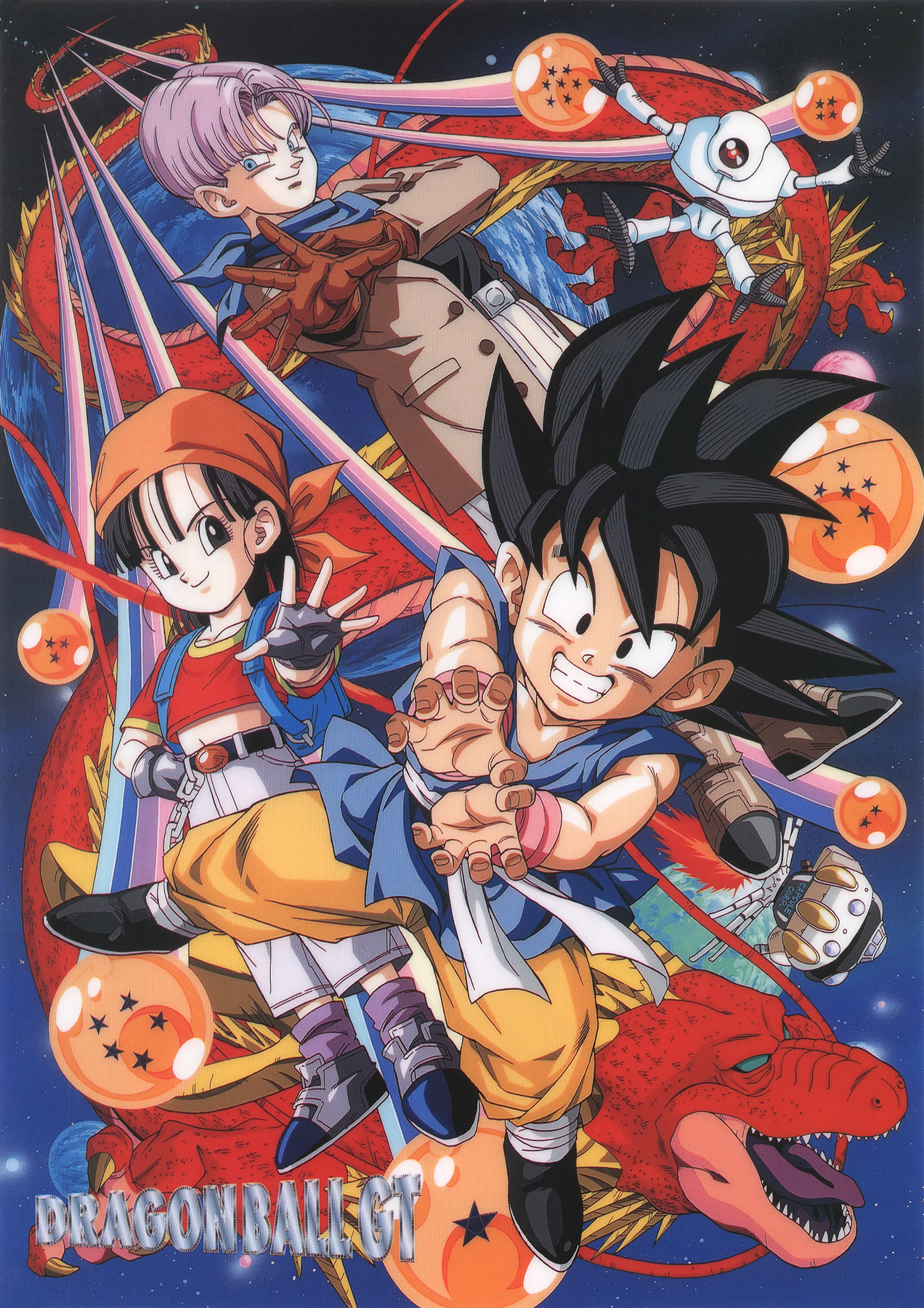 Dragon Ball, Dragon Ball GT, Goku, Pan (Dragon Ball), Trunks (Dragon Ball),  Giru (Dragon Ball), HD wallpaper