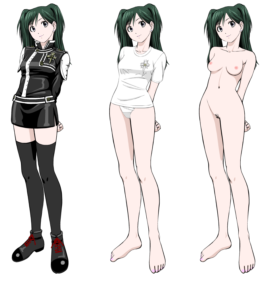 lenalee lee, d.gray-man, black hair, breasts, miniskirt, nude, pussy,  skirt, thighhighs, twintails, uncensored, uniform, zettai ryouiki - Image  View - | Gelbooru - Free Anime and Hentai Gallery