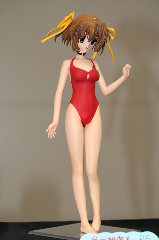 00s 1girl asakura_nemu barefoot casual_one-piece_swimsuit choker da_capo da_capo_i dacapo2 female_focus figure halterneck one-piece_swimsuit photo_(medium) solo swimsuit worldhobbyfestival