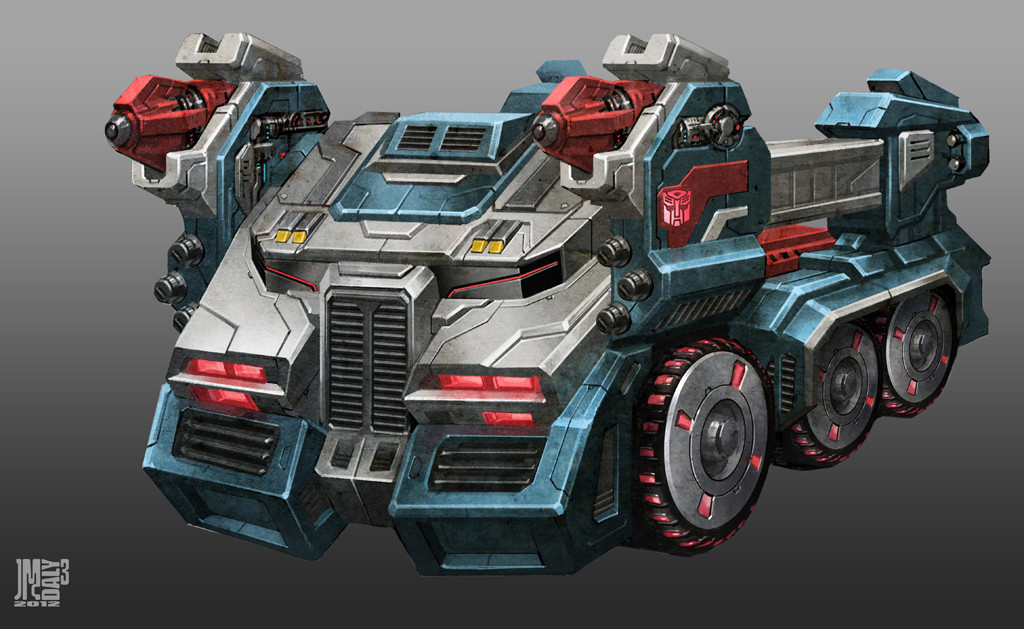 armored_personnel_carrier armored_vehicle autobot concept_art jamesdaly military_truck military_vehicle motor_vehicle neon_trim no_humans official_art transformers transformers:_fall_of_cybertron truck ultra_magnus vehicle_focus wheel