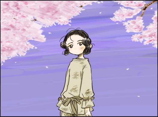 1boy black_hair do_do_goki male_focus nature original outdoors plant sky solo yayoi_period