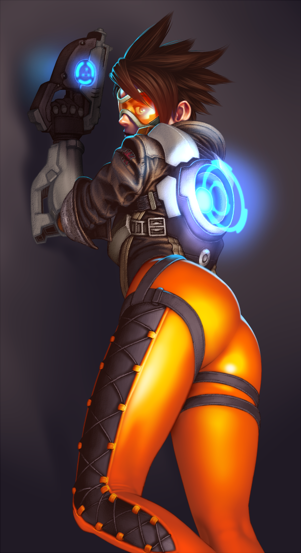 Tracer Overwatch Overwatch Overwatch 1 Bad Id Bad Pixiv Id 1girl Ass Bakkuman Bodysuit