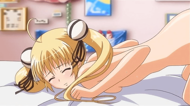 Takagi Yui Machi Gurumi No Wana Animated Animated 10s 1girl Bed Blonde Hair Breast