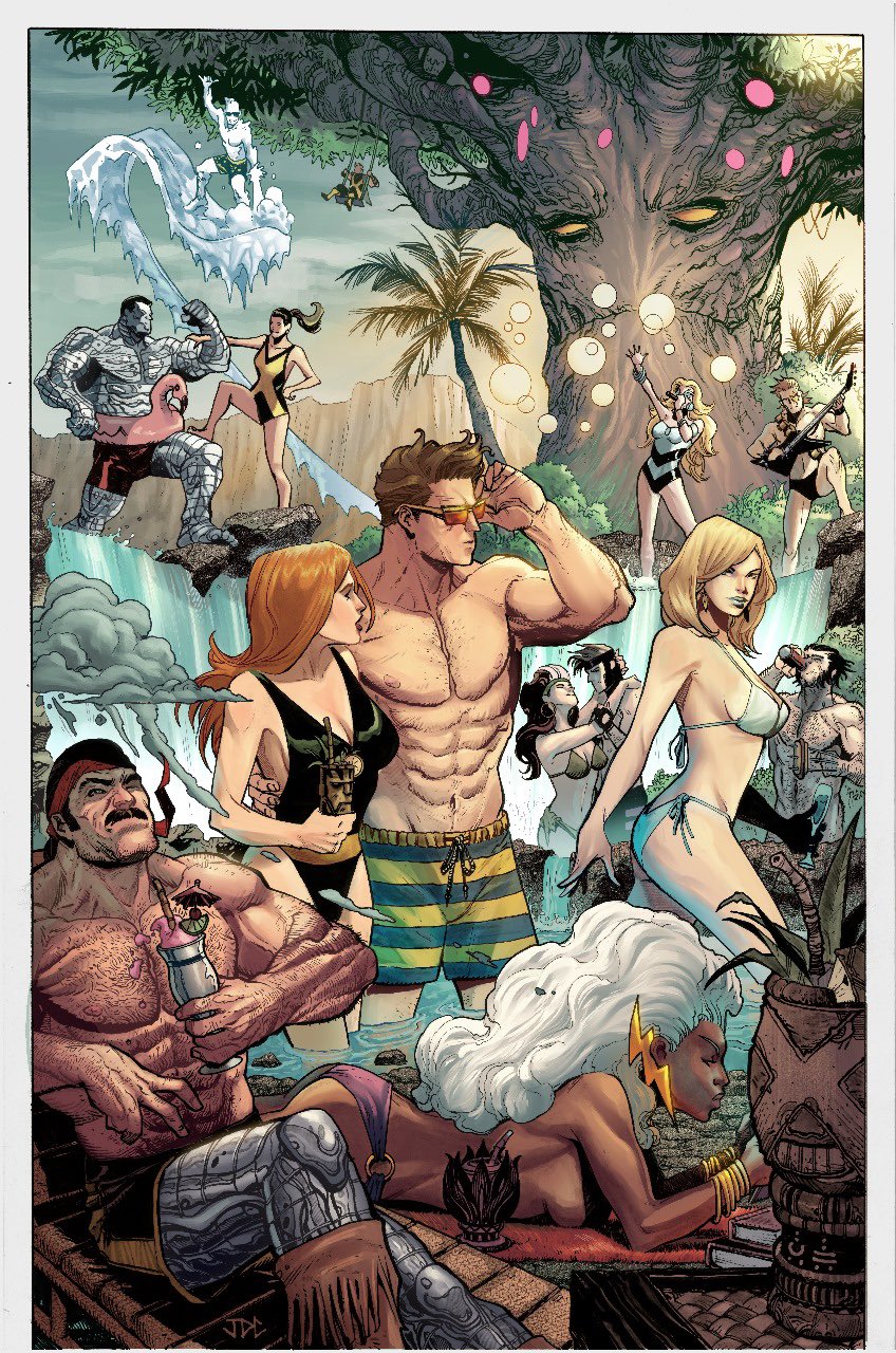 6+boys 6+girls abs angel_(x-men) arm_hair ass bikini breasts chest_hair cleavage commission completely_nude couple cyclops_(x-men) dazzler emma_frost facial_hair forge_(x-men) hairy highres ice_man jean_grey josh_cassara kitty_pryde marvel mechanical_legs metal_skin multiple_boys multiple_girls mustache nude o-ring o-ring_bikini one-piece_swimsuit rogue_(x-men) second-party_source side-tie_bikini_bottom storm_(x-men) swimsuit topless_male tree water waterfall wolverine_(x-men) x-men