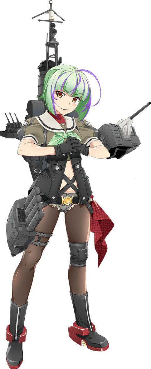 Watanabe Akio Take Kancolle Kantai Collection Official Art 1girl Adapted Turret Ahoge 