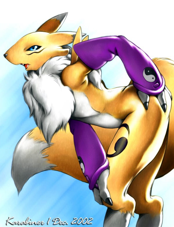 1girl 2002 digimon digimon_(creature) female_focus furry furry_female karabiner renamon tagme