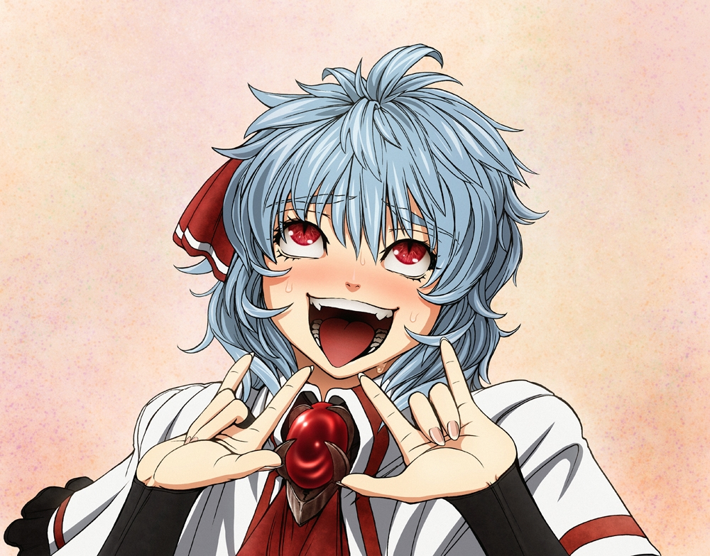 Imizu Nitro Unknown Remilia Scarlet Touhou Face 1girl M Ahegao Blue Hair Blush