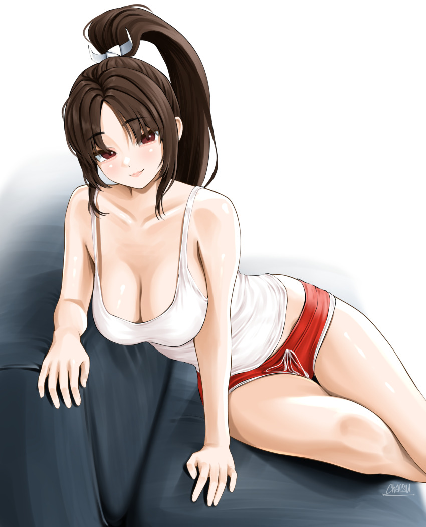 1girl breasts chaesu fatal_fury large_breasts long_hair shiranui_mai street_fighter street_fighter_6