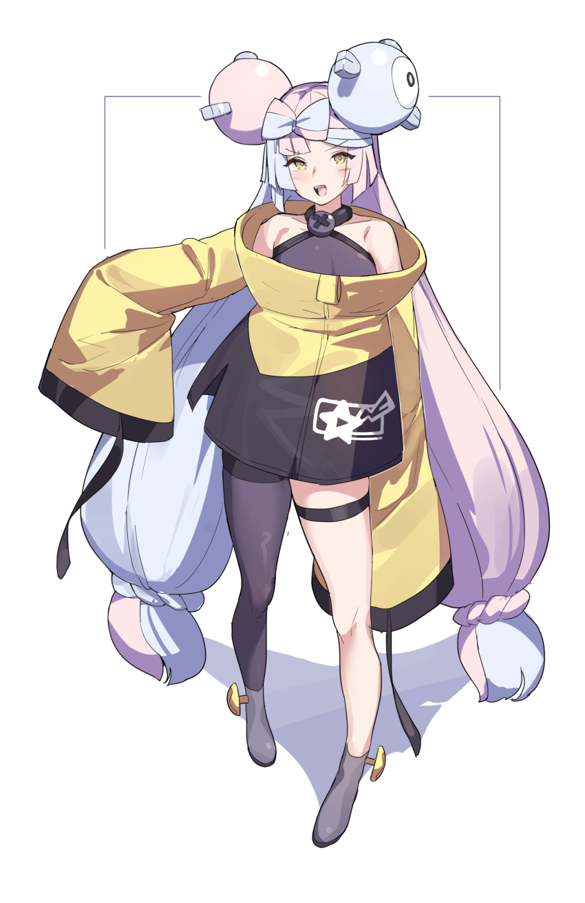 1girl creatures_(company) full_body game_freak grey_shoes huanxiang_huifeng iono_(pokemon) long_hair multicolored_hair nintendo pink_hair pokemon pokemon_sv shoes solo two-tone_hair very_long_hair