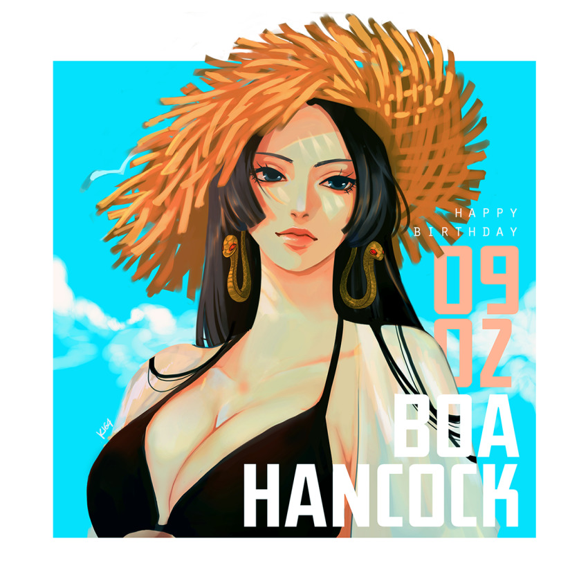 K164 Boa Hancock One Piece Commentary English Commentary Highres 1girl Artist Name 