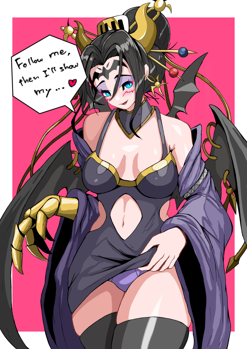 absurdres breasts demon demon_girl digimon digimon_(creature) fallen_angel highres lilithmon mark_of_evil wings