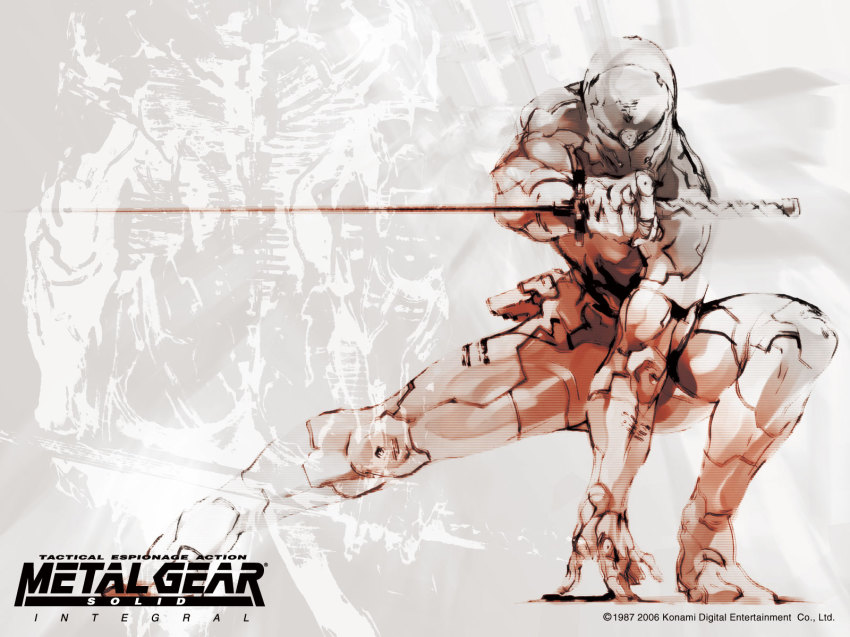 1boy chokuto cyborg gray_fox highres konami metal_gear_(series) metal_gear_solid official_art official_wallpaper