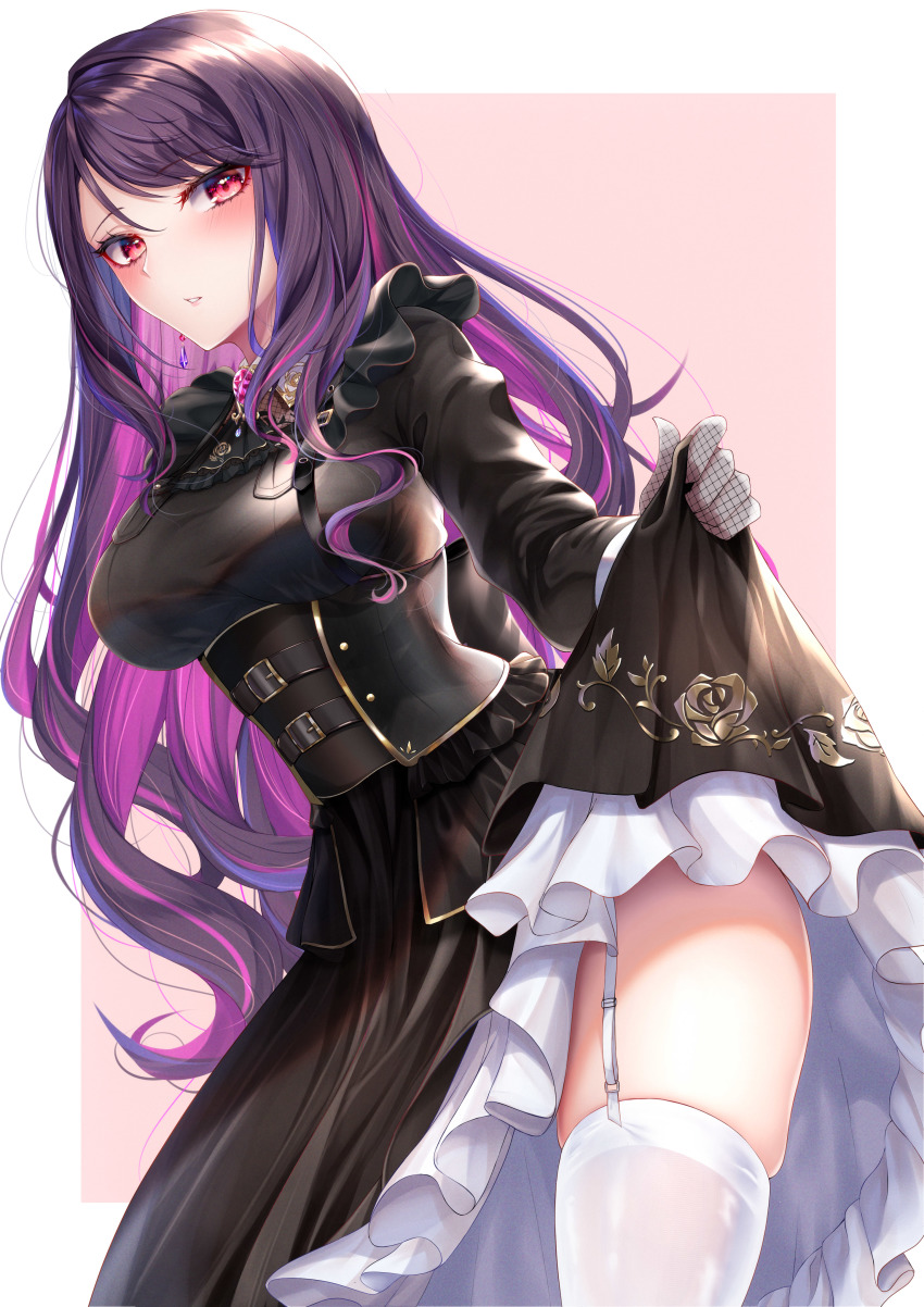 Rai Newtype Xm X1 Gundou Mirei Nijisanji Absurdres Highres 1girl Black Corset Black 1239