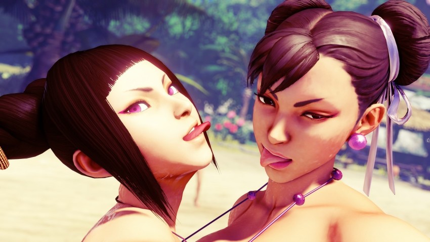 2girls 3d adnarimydeth capcom chun-li han_juri multiple_girls street_fighter street_fighter_v