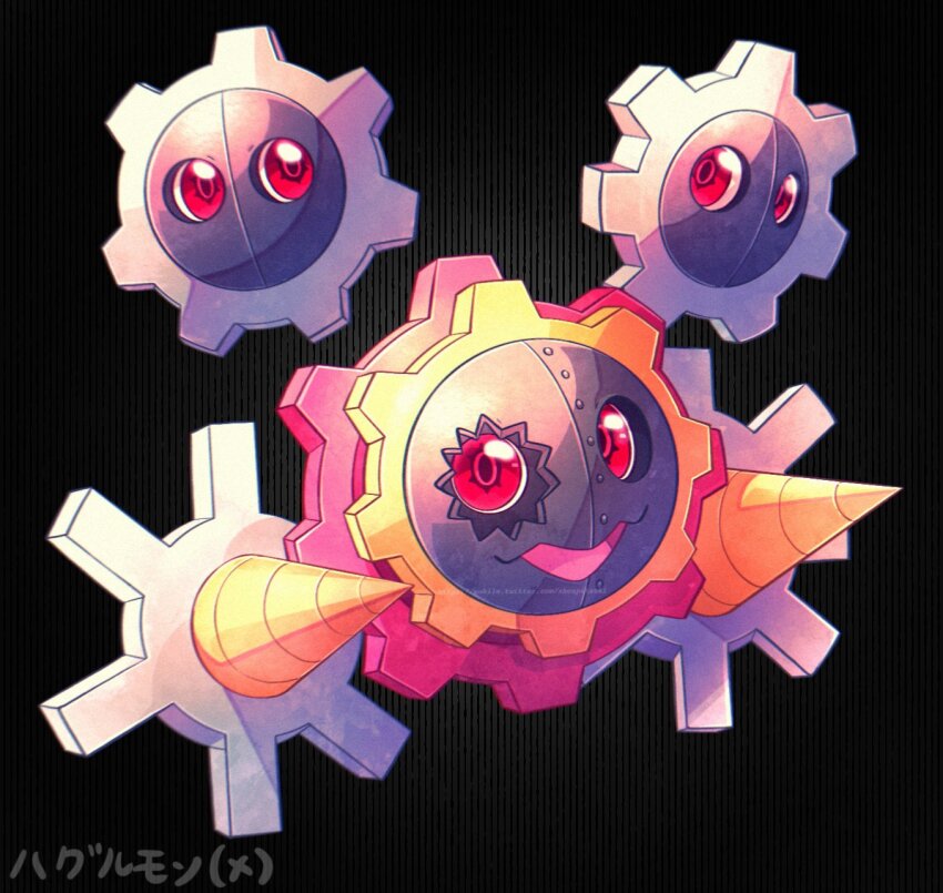 digimon digimon_(creature) drill gears hagurumon hagurumon_x-antibody highres red_eyes solo