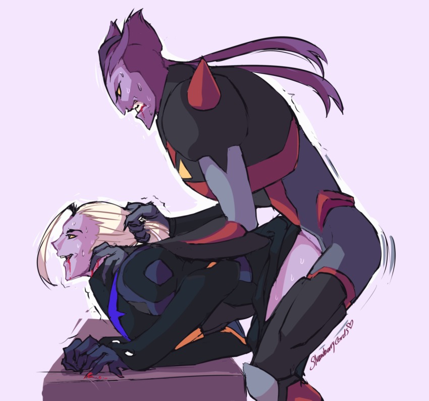 2boys anal ass blood colored_skin lotor_(voltron) male_focus male_penetrated multiple_boys naughty_face purple_skin raht sex silver_hair smile tagme voltron voltron:_legendary_defender voltron_(series) yaoi