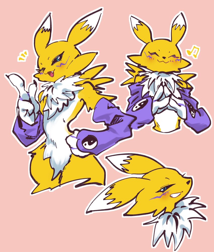 digimon digimon_(creature) fluffy fox_girl fox_tail furry furry_female renamon tail