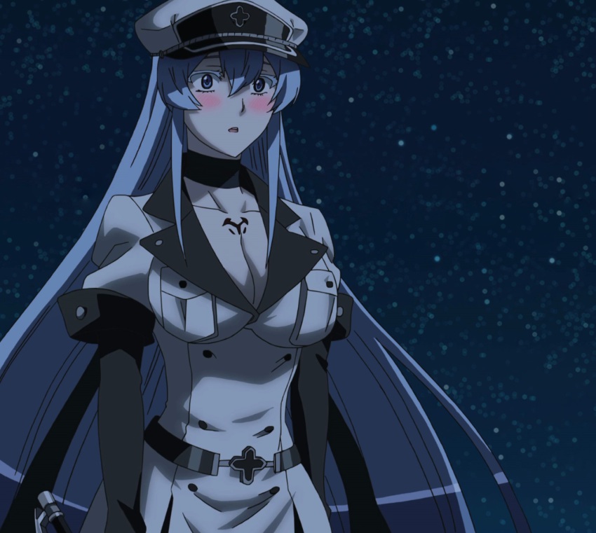 Esdeath Akame Ga Kill Square Enix Highres Stitched Third Party Edit 10s 1girl Blue Eyes 8607