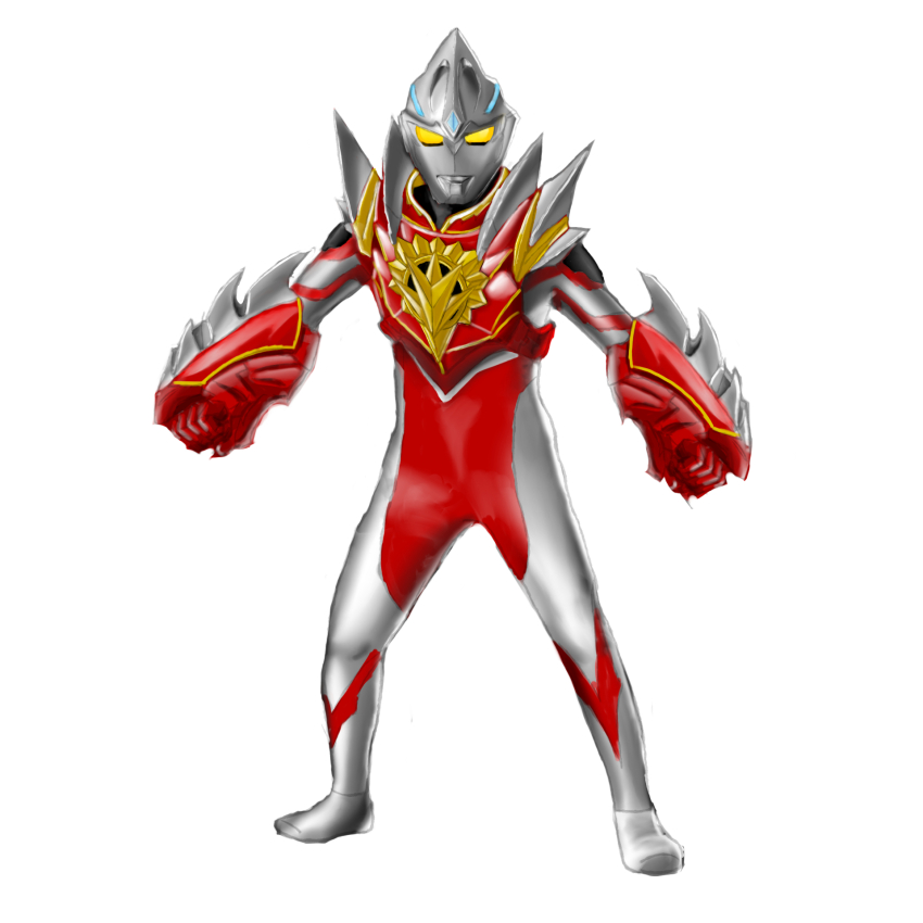 1boy abared abaremax armor bakuryuu_sentai_abaranger black_skin clenched_hands colored_skin commentary crossover english_commentary forehead_jewel full_body highres jaggy_lines looking_at_viewer male_focus messy mixed-language_commentary multicolored_skin no_pupils power_armor red_armor red_skin silver_skin simple_background sketch solo spiked_armor standing super_sentai ultra_series ultraman_arc ultraman_arc_(series) wanzero white_background yellow_eyes