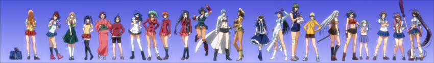 10s 6+girls absurdres bachou_mouki bashoku_youjou black_hair blue_eyes blue_hair breasts brown_hair chinkyuu_koudai chouhi_ekitoku chouun_shiryuu cleavage dress glasses green_eyes green_hair highres ikkitousen ikkitousen_xtreme_xecutor kakouen_myousai kaku_bunwa kan&#039;u_unchou kyocho_chuukou large_breasts long_hair moukaku_(ikkitousen) mouyuu_(ikkitousen) multiple_girls navel official_art orange_hair panties red_eyes red_hair rikuson_hakugen ryofu_housen ryuubi_gentoku saji_genpou_(true) shokatsuryou_koumei skirt sonken_chuubou sonsaku_goei sonsaku_hakufu soujin_shikou stitched sword ten&#039;i_(ikkitousen) third-party_edit twintails ukitsu_(ikkitousen) underboob underwear weapon white_hair