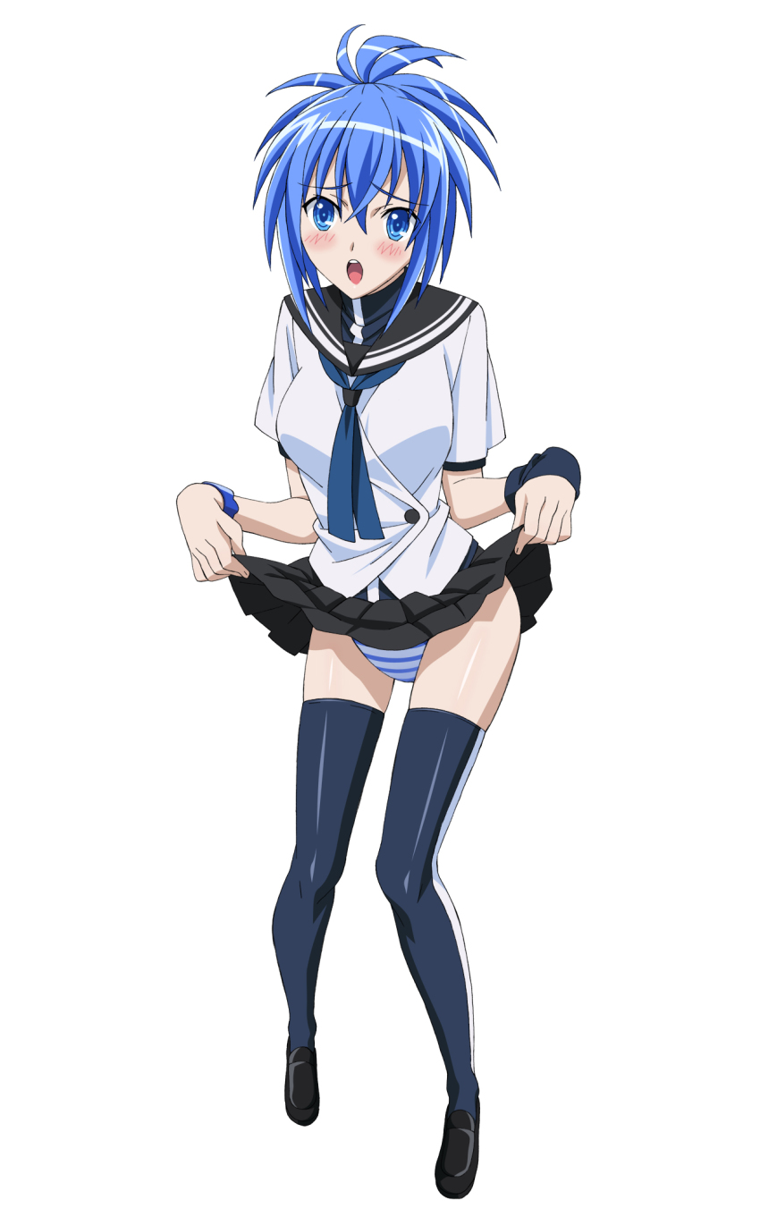Kekke Senou Natsuru Kampfer Gender Request Highres 00s 1girl Blue Eyes Blue Hair Blush