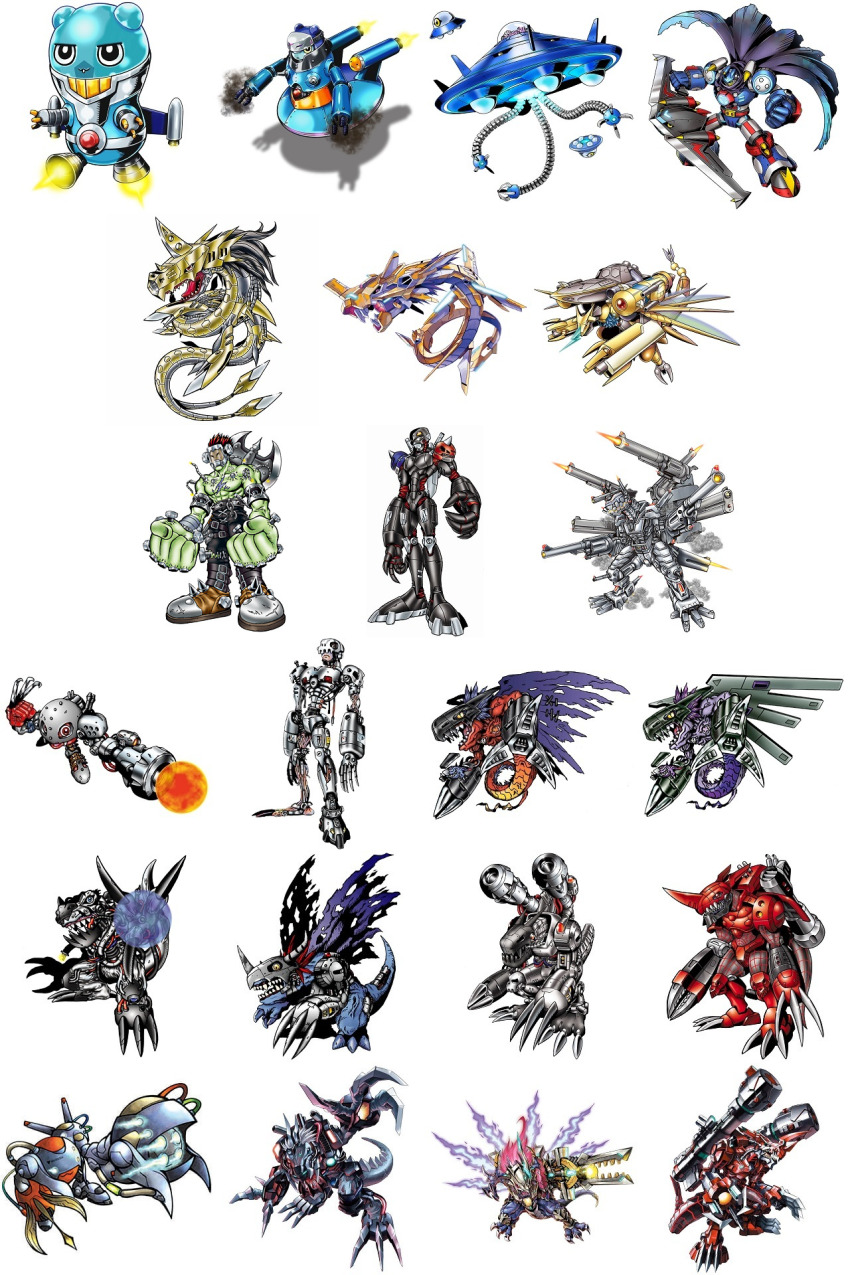 aegisdramon andromon boltmon cannon chaosdramon chaosdramon_x-antibody crack_team cyborg digimon digimon_(creature) dragon energy espimon gigadramon gigaseadramon gun gundramon handgun hiandromon highres hoverespimon invisimon megadramon metalgreymon_(virus) metalgreymon_(virus)_x-antibody metalmamemon metalmamemon_x-antibody metalseadramon metaltyranomon metaltyranomon_x-antibody mugendramon oblivimon official_art revolver robot sharp_teeth simple_background skull teeth weapon white_background wings