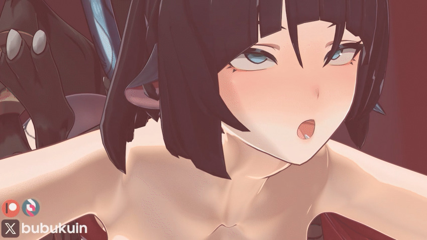 3d animal_ears animated animated_gif blender_(medium) breasts bubukuin double_penetration genshin_impact group_sex hilichurl_(genshin_impact) jane_doe_(zenless_zone_zero) large_breasts smaller_dominant tagme tail thick_thighs thighhighs thighs threesome zenless_zone_zero